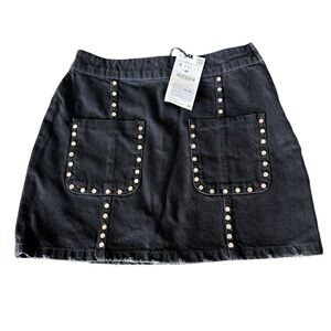 ZARA ROCKY MONI SKIRT IN  BLACK